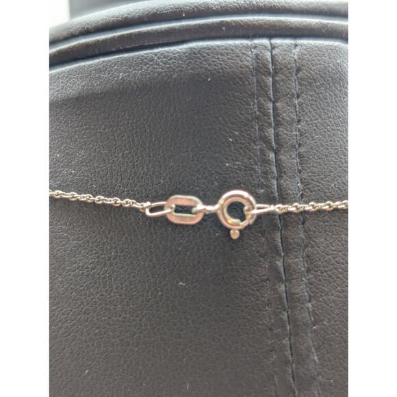 Pink Sapphire Solitaire & CZ Pendant 925 Sterling Silver 18.5" Necklace - Picture 9 of 10